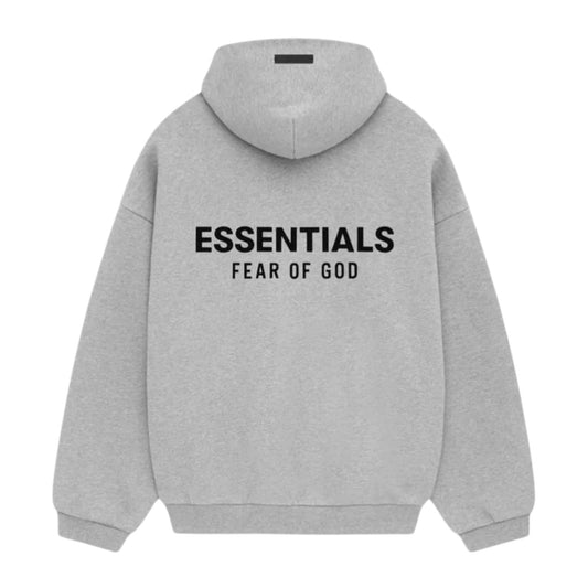 Fear of God Essentials Fleece Hoodie II Light Heather Grey garment 192HO246258F vista retro