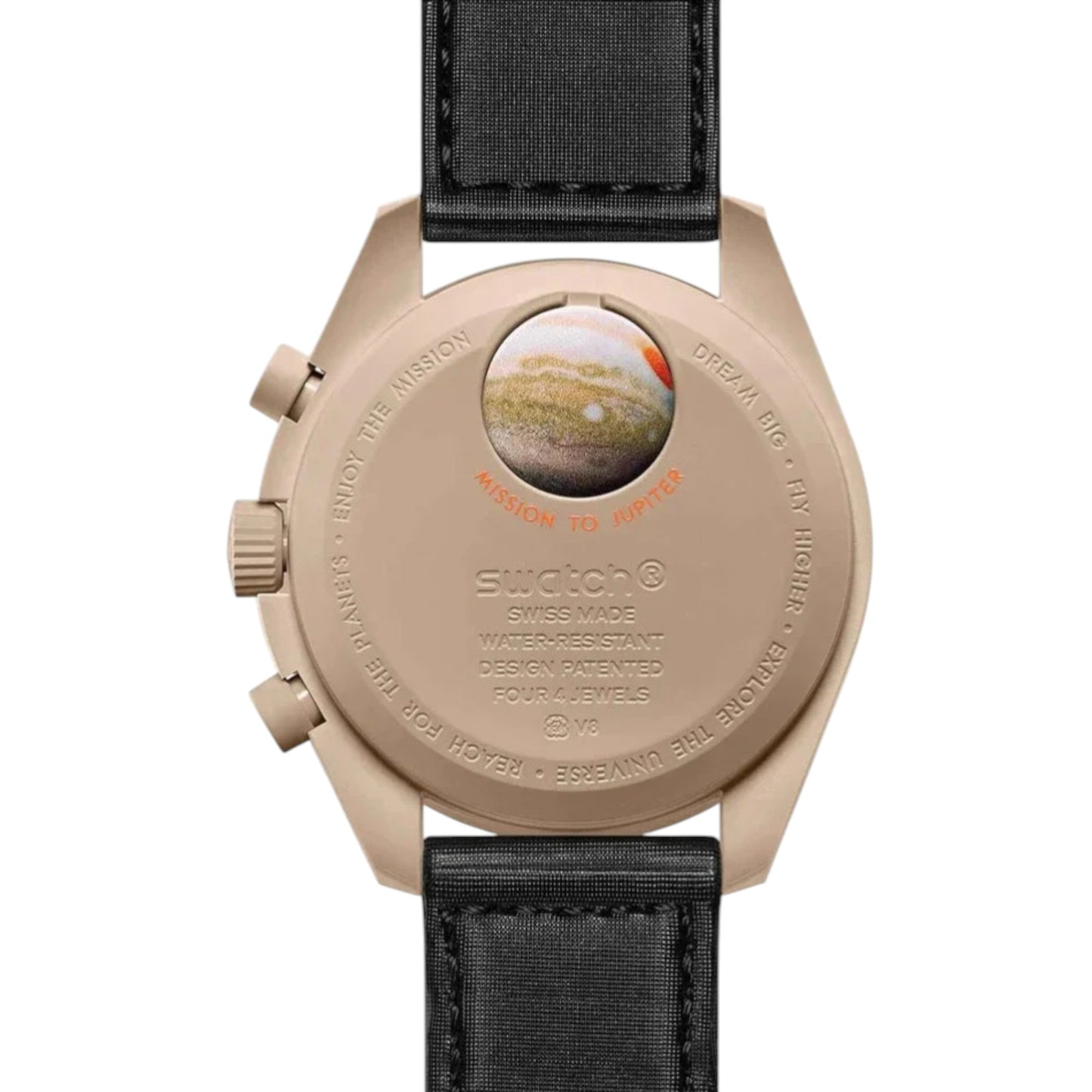 Swatch Omega Bioceramic Moonswatch Mission to Jupiter watch SO33C100 Dietro
