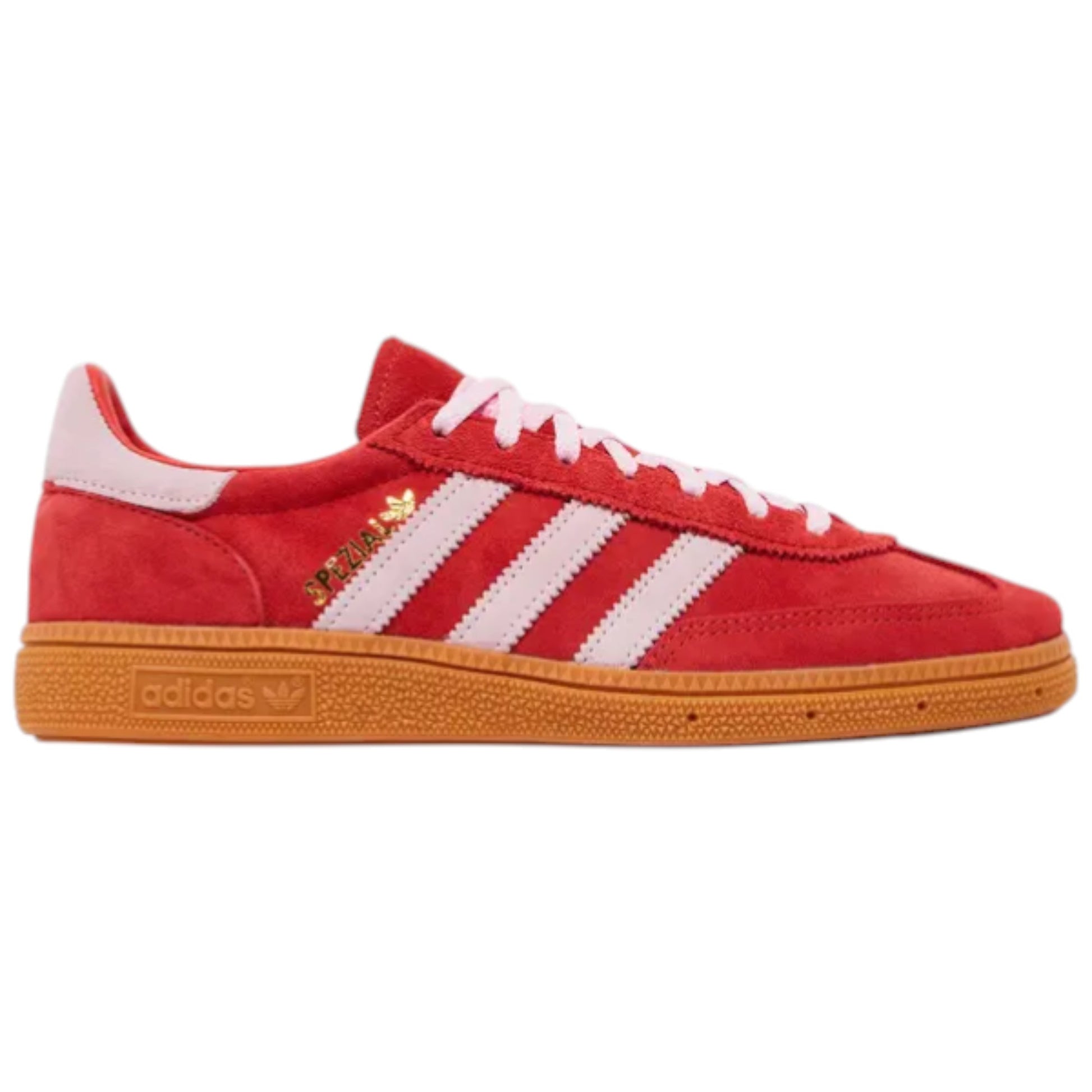 Adidas Womens Handball Spezial Bright Red Clear Pink sneaker IE5894  Laterale