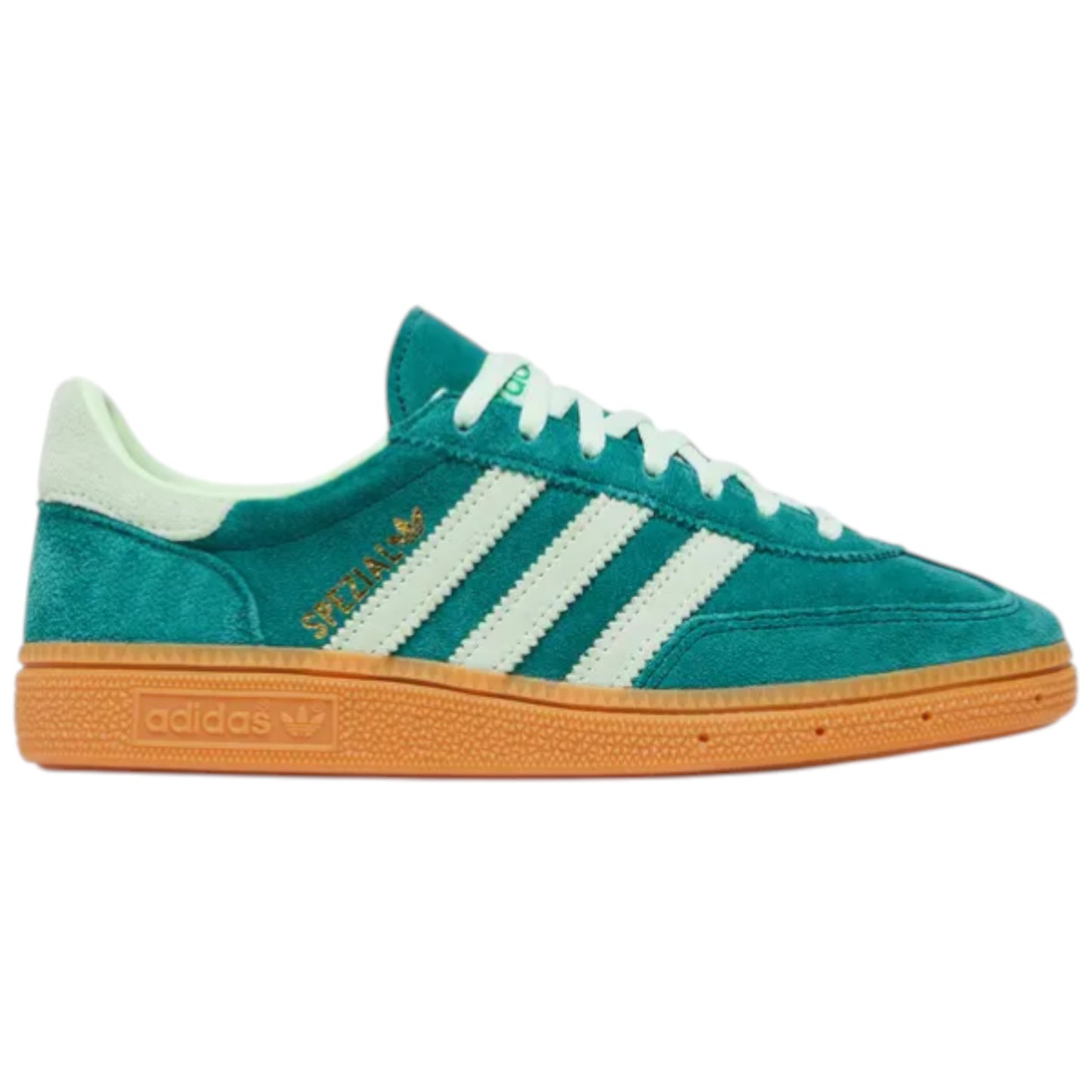 Adidas Womens Handball Spezial Collegiate Green Green Spark sneaker IE5896 Laterale