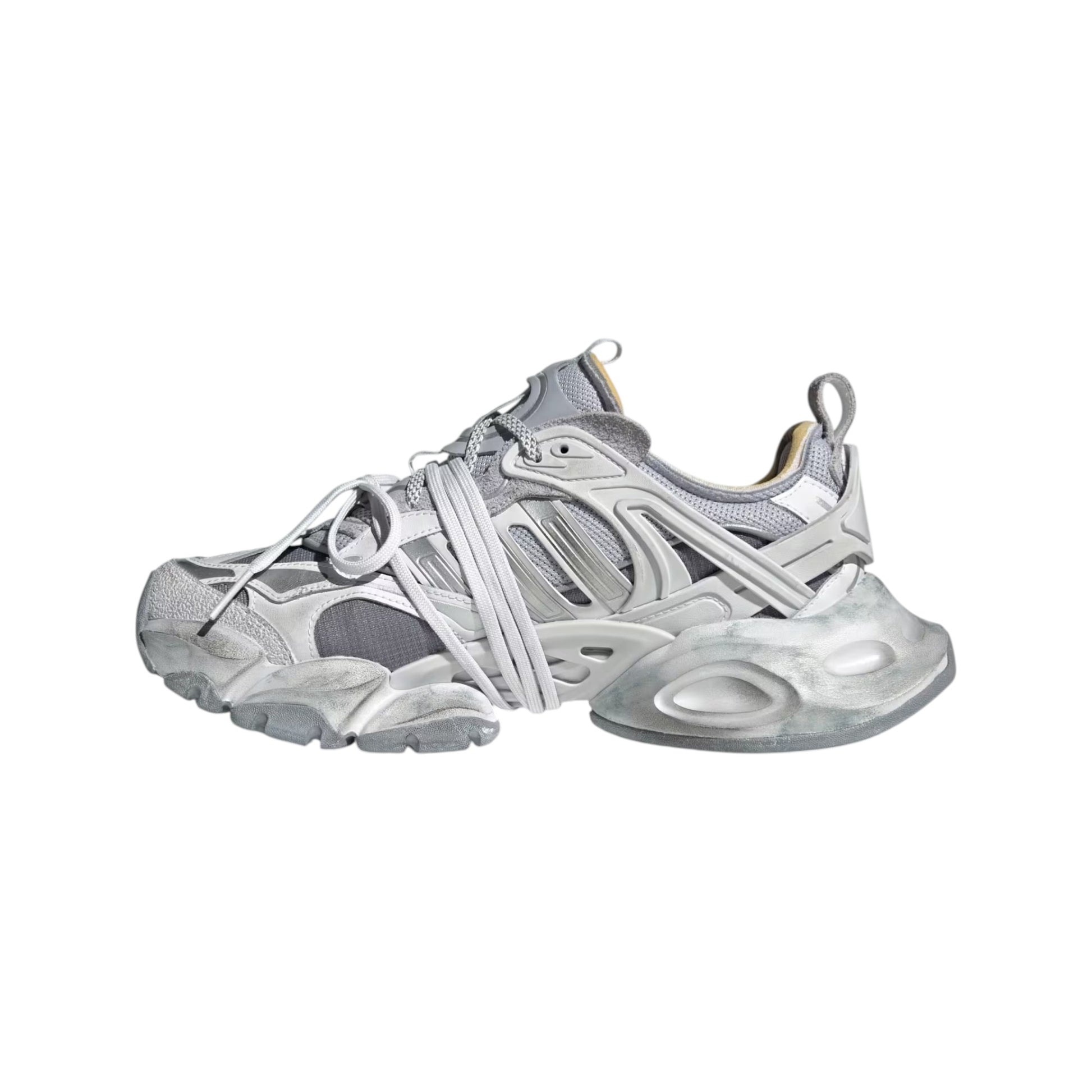 Adidas XLG Runner Deluxe Gray Silver Metallic sneaker JR9633 Laterale1