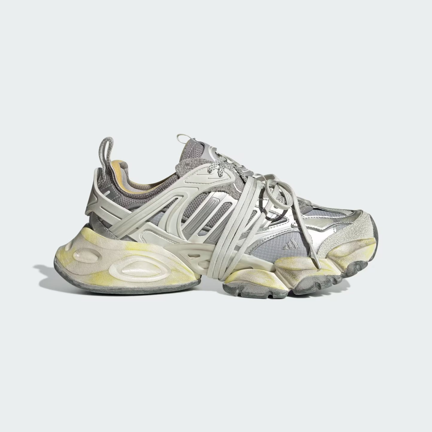 adidas XLG Runner Deluxe Grey Metallic Silver sneaker JR9631 Laterale