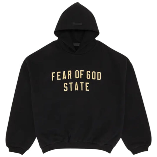 Fear of God Essentials Fleece Hoodie Black garment 192BT246250F Frontale