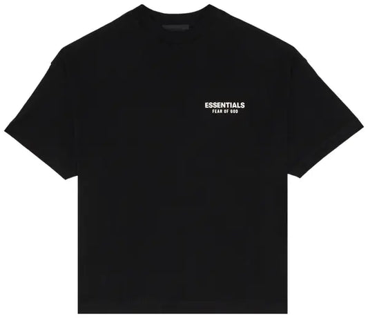 Fear of God Essentials Jersey Crewneck T Shirt Black garment 125HO244360F Frontale