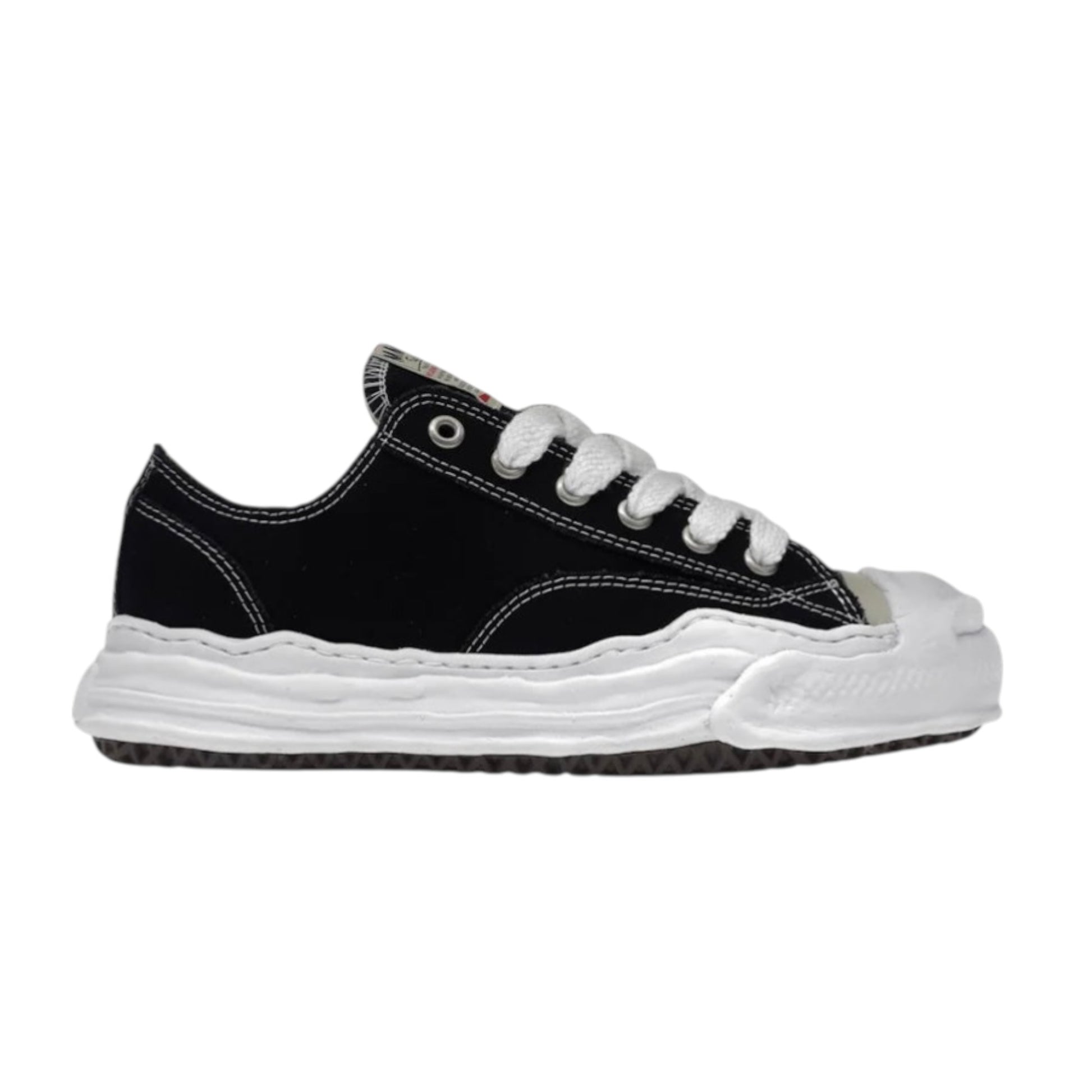 Maison Mihara Yasuhiro Hank OG Sole Canvas Low Black sneaker A05FW702-BLK Laterale