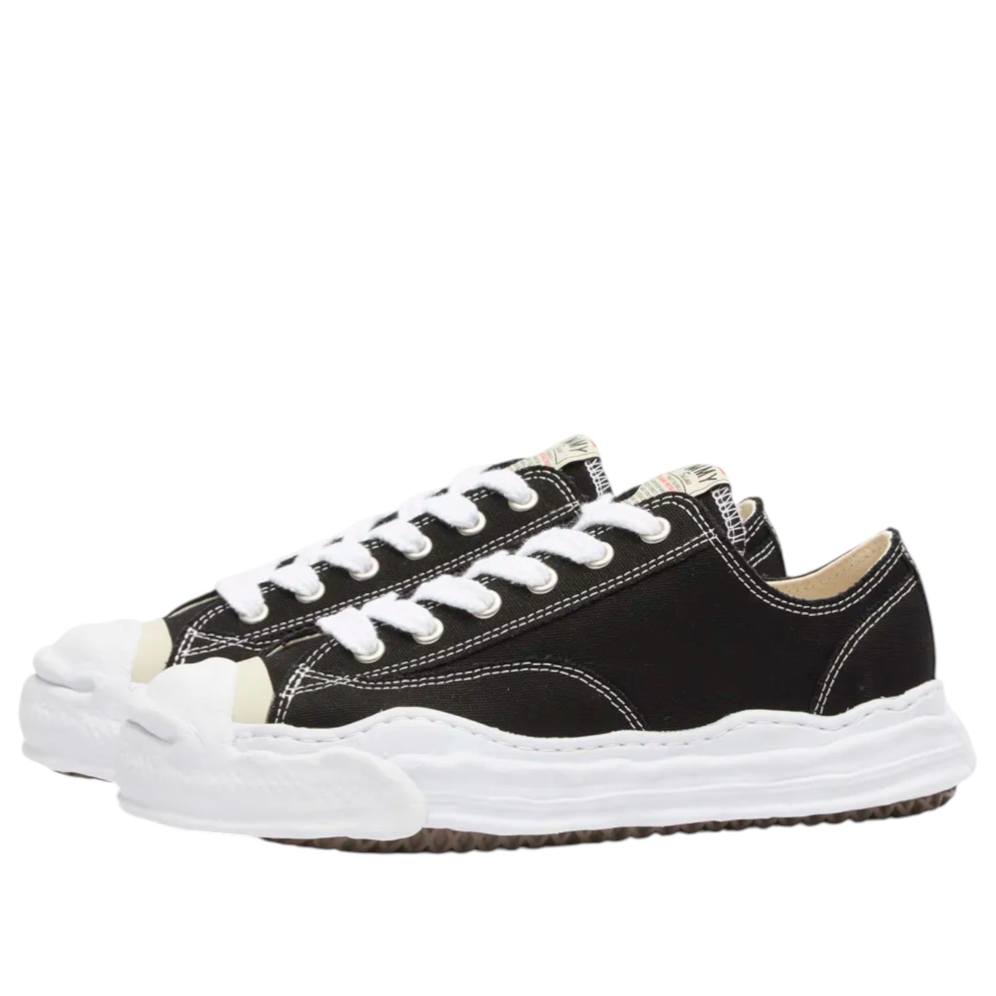 Maison Mihara Yasuhiro Hank OG Sole Canvas Low Black sneaker A05FW702-BLK Obliqua
