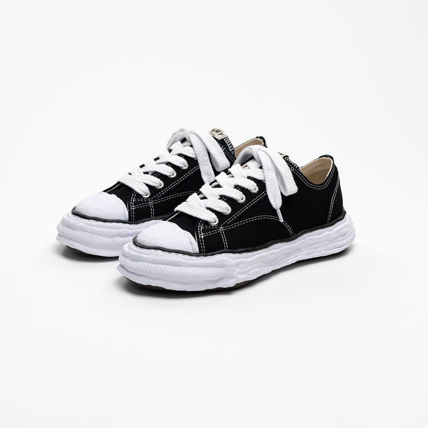 Maison Mihara Yasuhiro Peterson 23 OG Sole Canvas Low Black sneaker A11FW702-BLK Obliqua