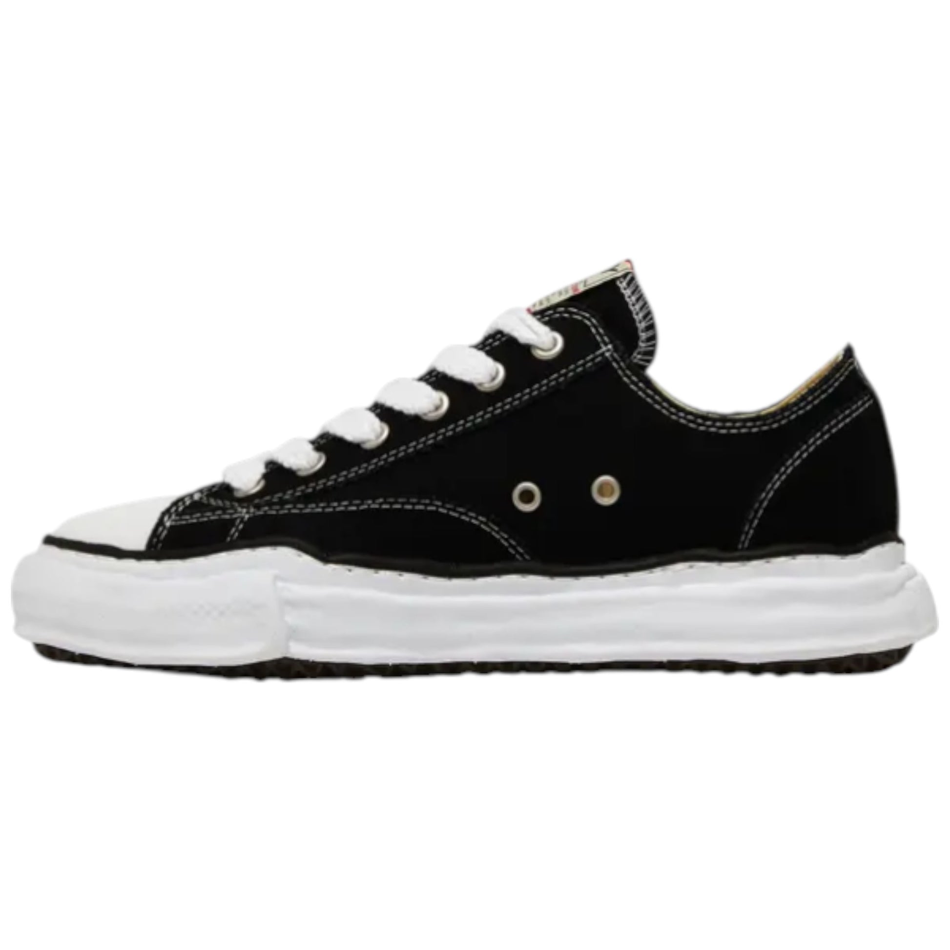 Maison Mihara Yasuhiro Peterson OG Sole Canvas Low Black sneaker A01FW702-BLK Laterale1