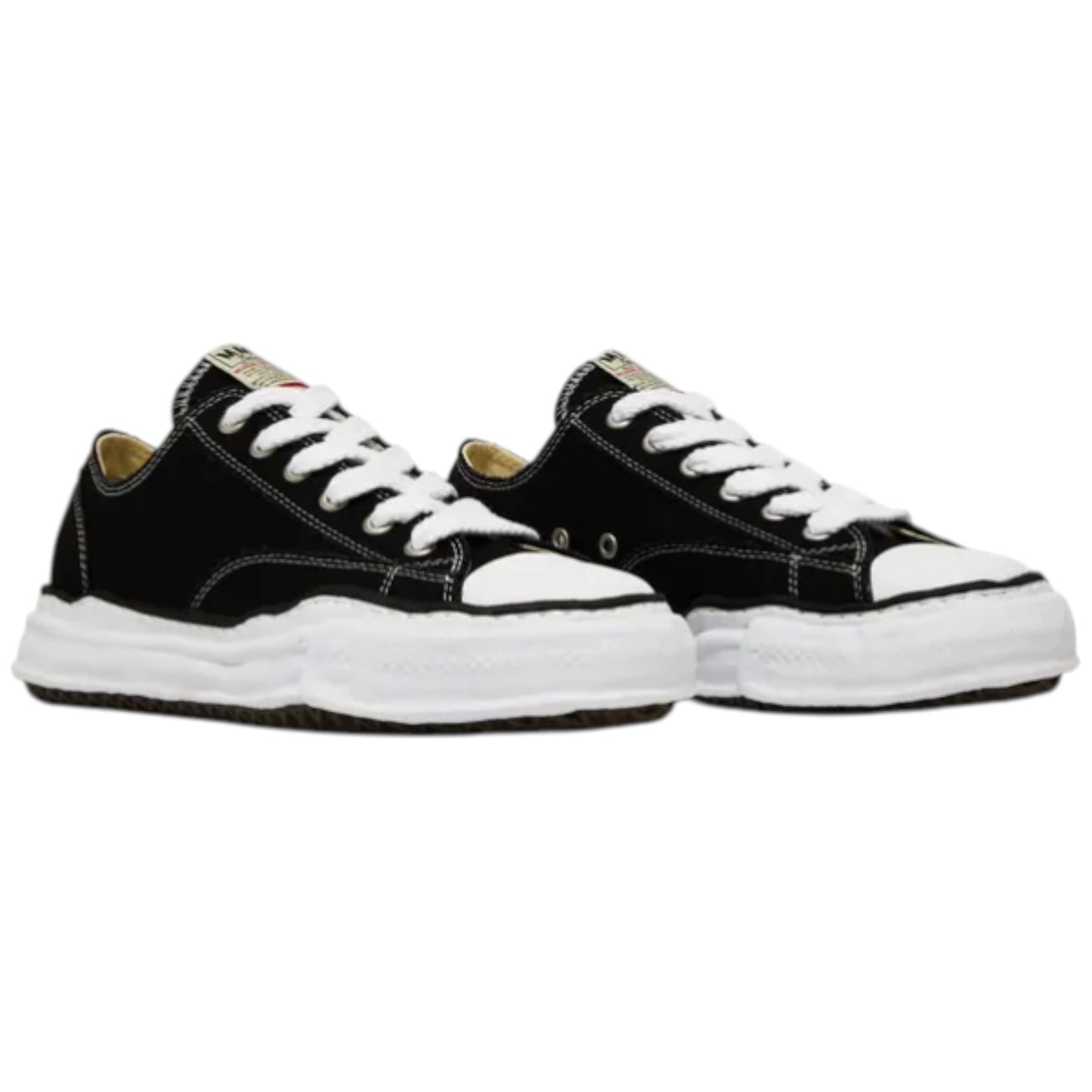 Maison Mihara Yasuhiro Peterson OG Sole Canvas Low Black sneaker A01FW702-BLK Obliqua