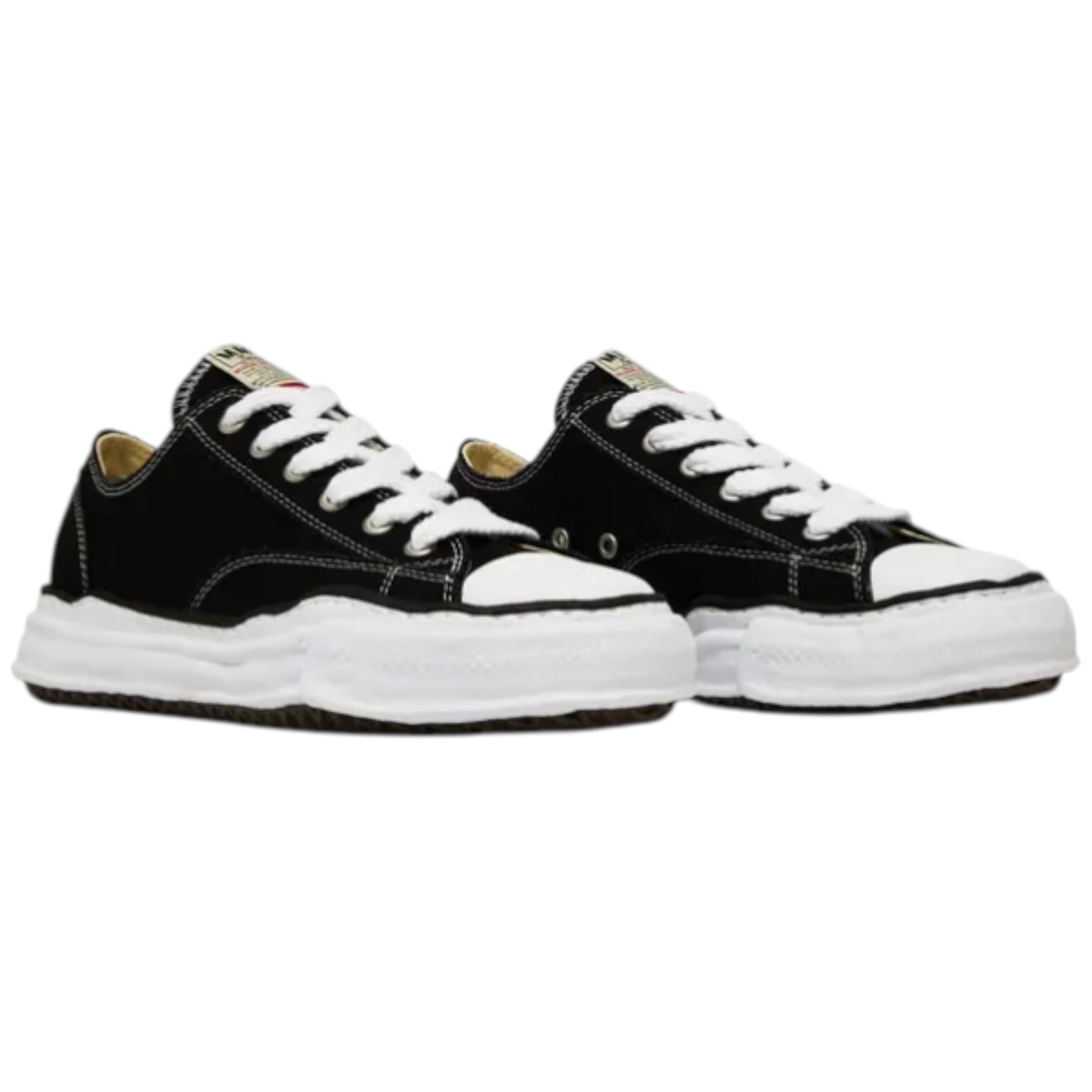 Maison Mihara Yasuhiro Peterson OG Sole Canvas Low Black sneaker A01FW702-BLK Obliqua
