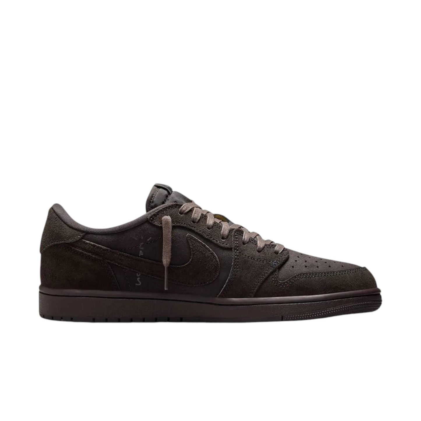 Nike Travis Scott Air Jordan 1 Low OG SP Velvet Brown sneaker DM7866-202 Laterale