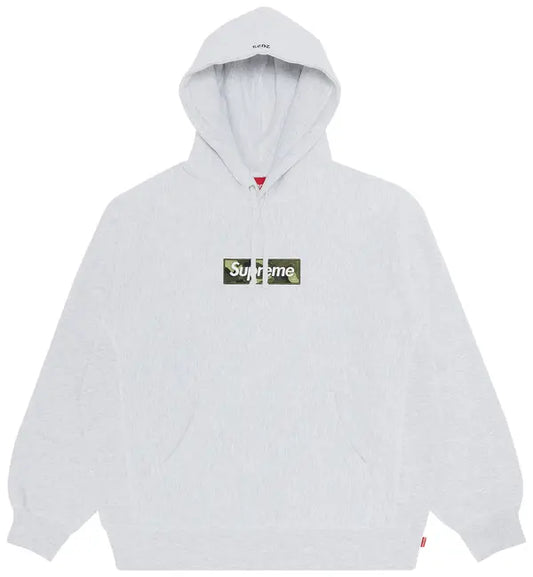 Supreme Box Logo Hooded Sweatshirt Ash Grey garment FW23SW56