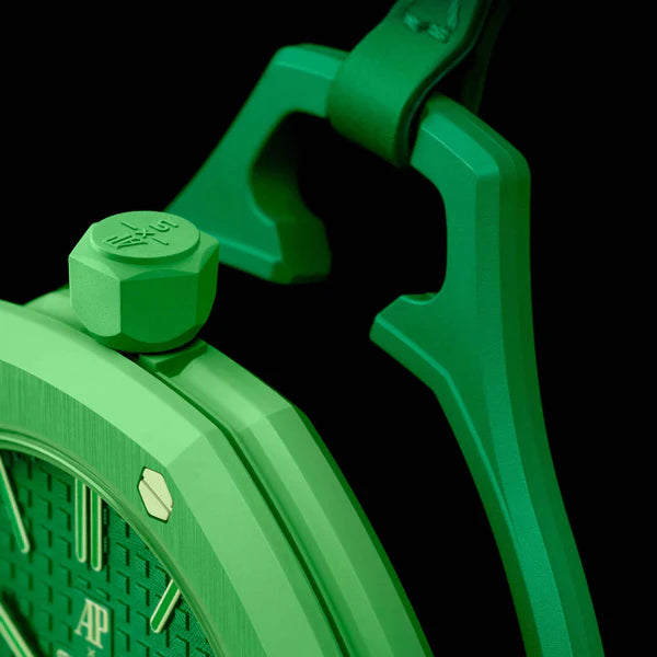 Swatch x Audemars Piguet Bioceramic Royal Oak Pop Green Eight Green watch SSX03G100N Dettaglio1