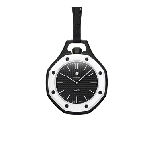 Swatch x Audemars Piguet Bioceramic Royal Oak Pop Ocho Negro Black watch SSX03W101N Fronte