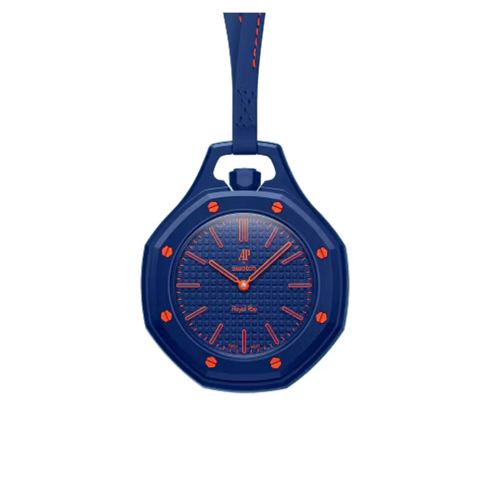 Swatch x Audemars Piguet Bioceramic Royal Pop Orenji Hachi Black watch SSX03L103N Fronte