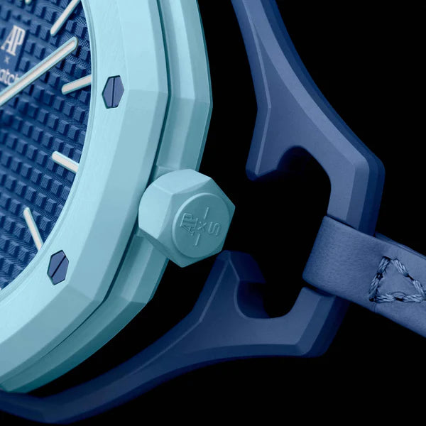Swatch x Audemars Piguet Bioceramic Royal Pop Savonnette Lan Ba Blue watch SSX03L100N Dettaglio1