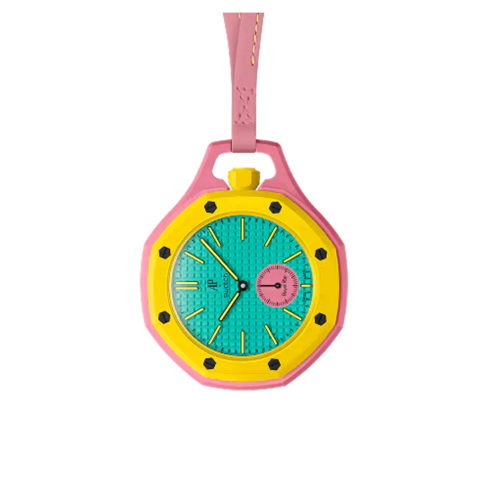 Swatch x Audemars Piguet Bioceramic Royal Pop Savonnette OTG Roz watch SSX03R100N Fronte