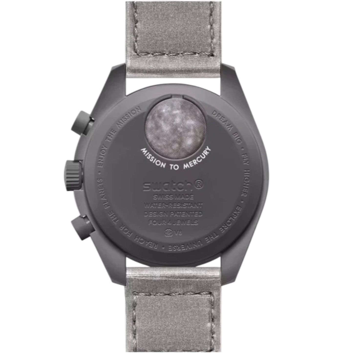 Swatch Omega Bioceramic Moonswatch Mission to Mercury watch SO33A100 Dietro