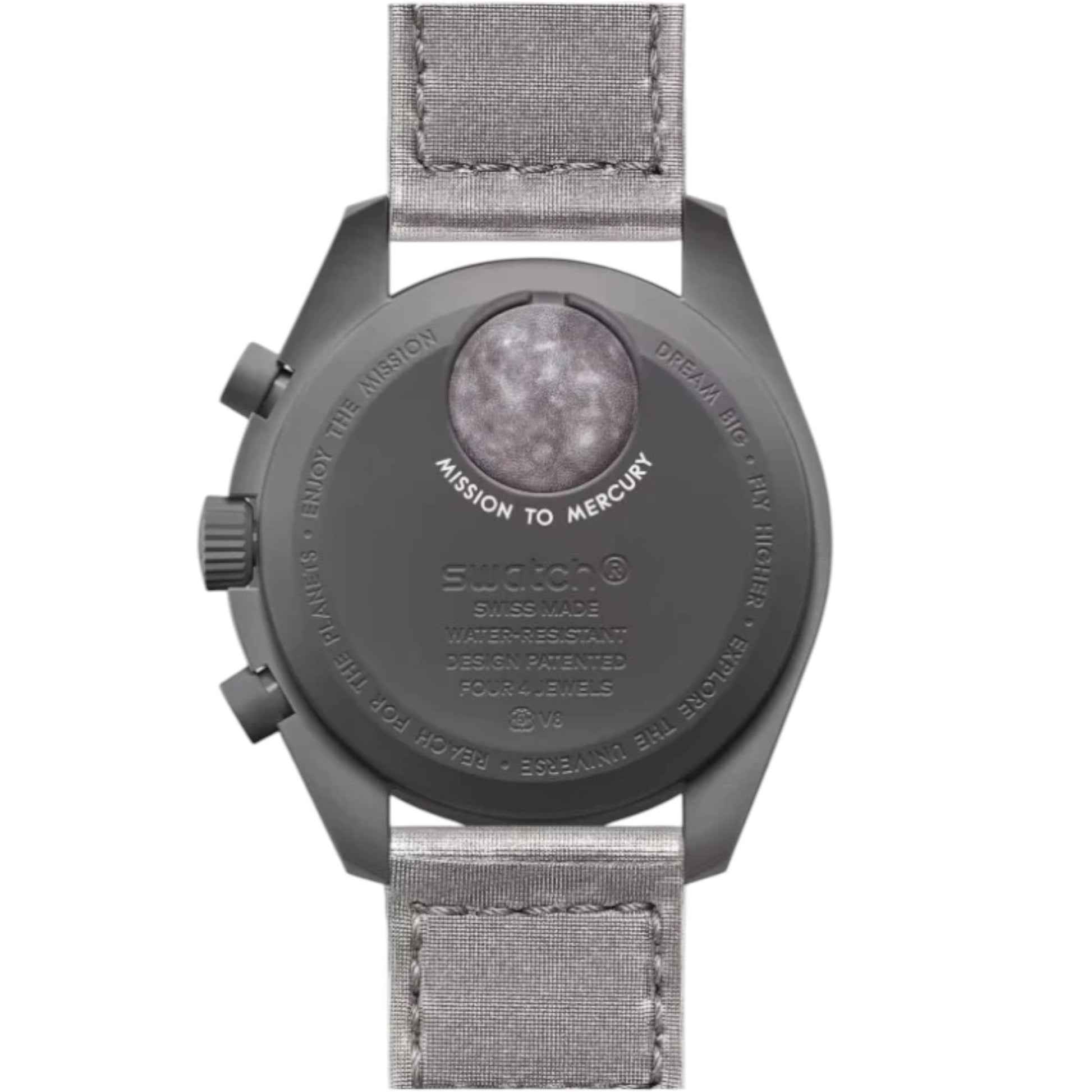 Swatch Omega Bioceramic Moonswatch Mission to Mercury watch SO33A100 Dietro