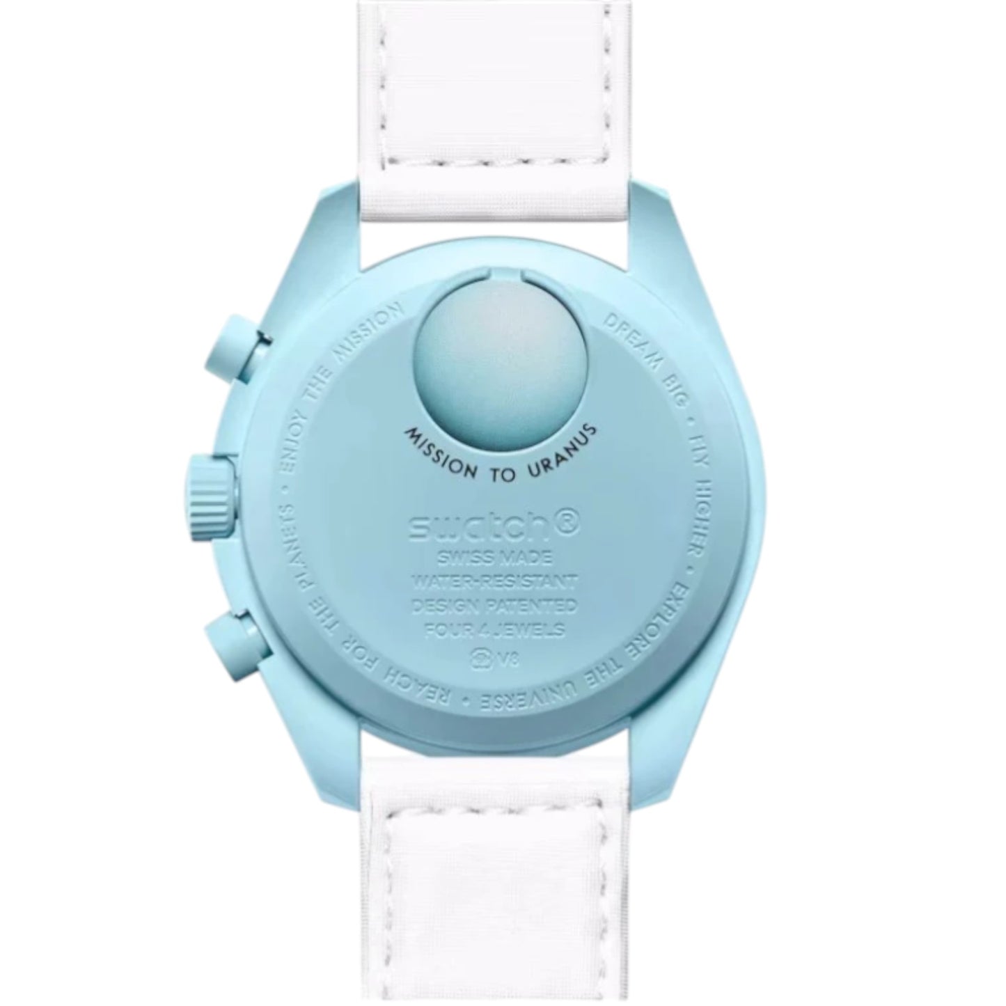 Swatch Omega Bioceramic Moonswatch Mission to Uranus watch SO33L100 Dietro