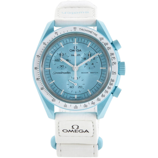 Swatch Omega Bioceramic Moonswatch Mission to Uranus watch SO33L100 Frontale